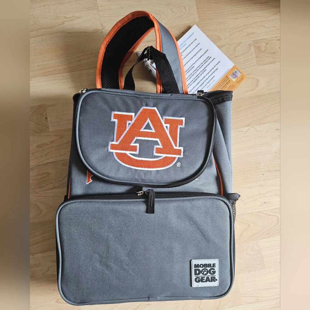 Mobile Dog Gear NCAA AUBURN Dog Luggage Weekender Backpack NWT